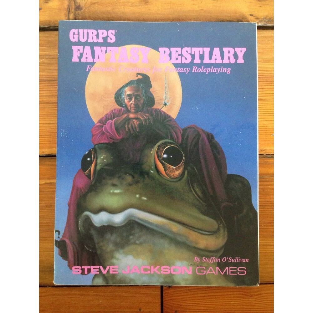 1990 GURPS Fantasy Bestiary Steve Jackson RPG Games Book First Printing